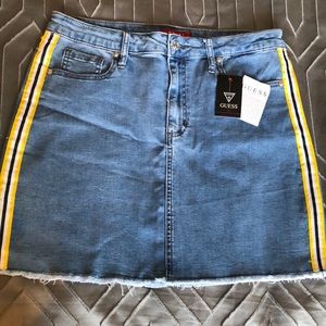 Guess denim mini skirt, size large